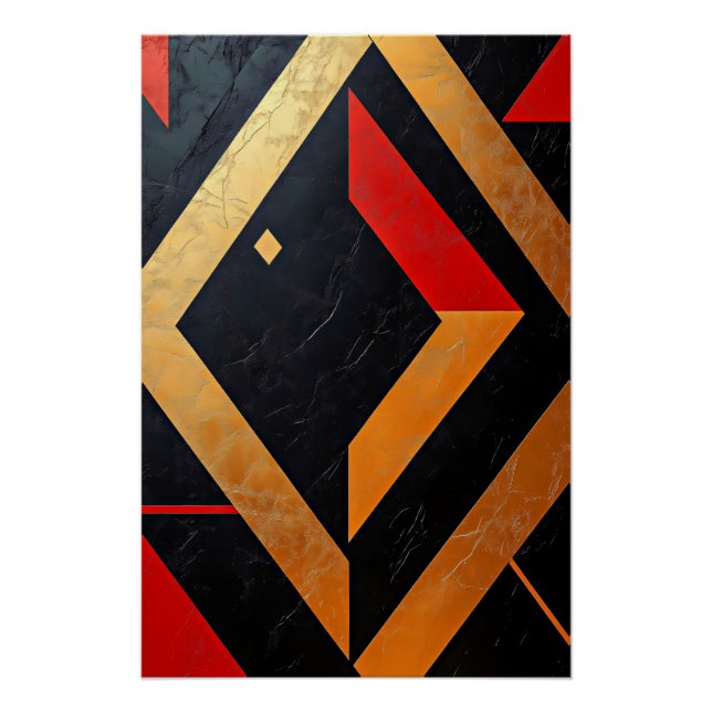 Póster Geometrias flamejantes (Frente)