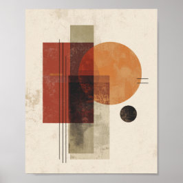 Poster Geometric Balance – Abstract Circles and Rectangle