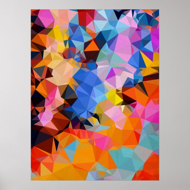 Poster Geometric Fractal Abstract Wall Decor (Frente)