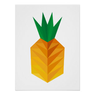 Póster Geometric Pineapple