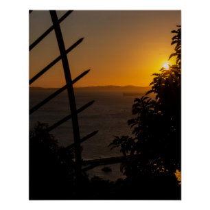 Póster Geometric Sunset