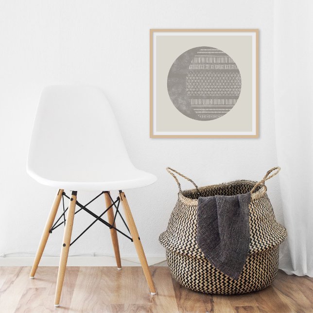 Poster Geometric Tribal Pattern Eclipse Moon Art Print (Criador carregado)