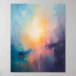 Poster geométrica abstrato Trabalho de arte