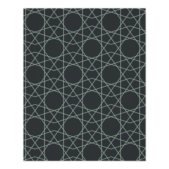 Póster Geométrica de Celadon Xisto (Frente)