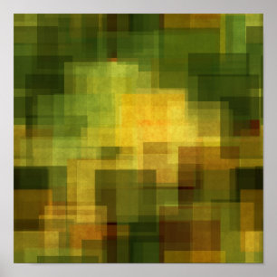 Póster geométrico abstrato colorido do vintage da arte
