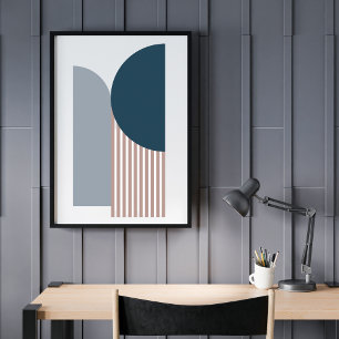 Poster Geométrico Moderno Abstrato Contemporâneo