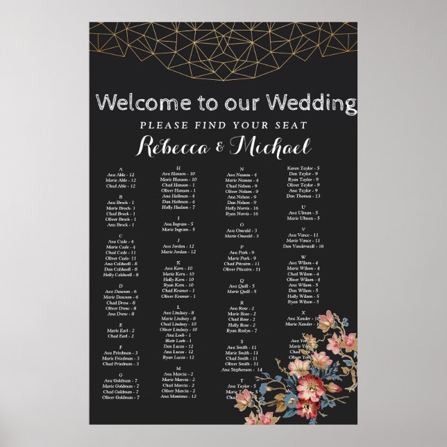 Poster Geométrico ouro (Frente)