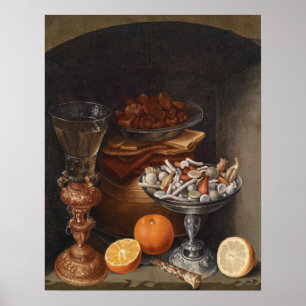 Poster Georg Flegel Ainda vive com doces