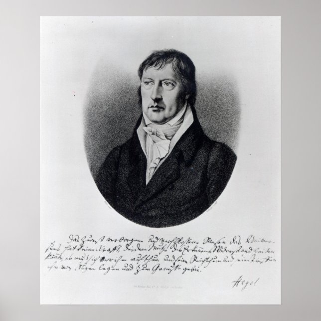 Poster Georg Wilhelm Friedrich Hegel (Frente)