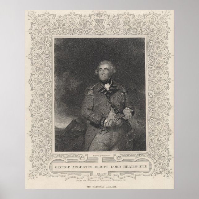 Póster George Augustus Eliott, 1rua Baron Heathfield (Frente)