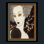 Póster George Barbier Art Deco "Girl With Mirror" 16 x 20<br><div class="desc">Belo impressão de Arte Deco por um dos mestrados excelentes - George Barbier - 16 x20</div>