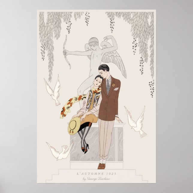Poster George Barbier Outono 1925 Amantes CC1225 (Frente)