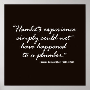 Poster George Bernard Shaw sobre Hamlet