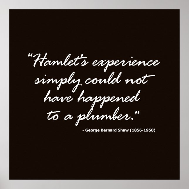 Poster George Bernard Shaw sobre Hamlet (Frente)