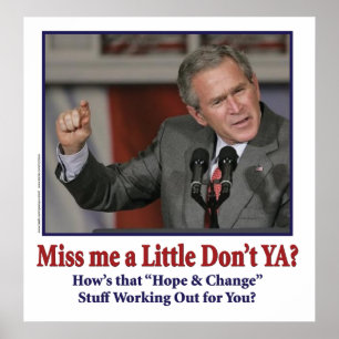 Póster George Bush/Miss Me Um Pouco?