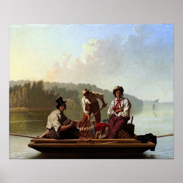 Poster George Caleb Bingham Boatmen no Missouri (Frente)