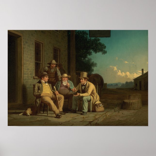 Póster George Caleb Bingham - Vingando por um Voto (Frente)