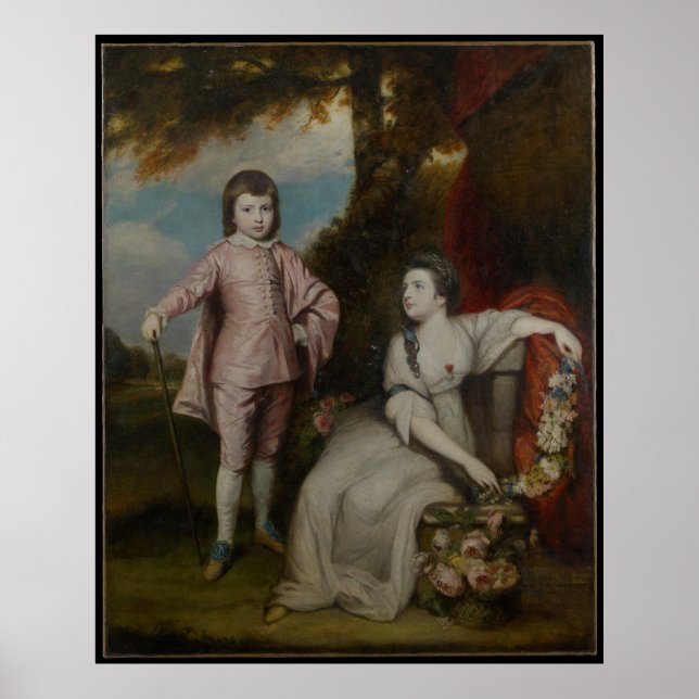 Poster George Capel, Visconde Malden e Lady Elizabeth (Frente)