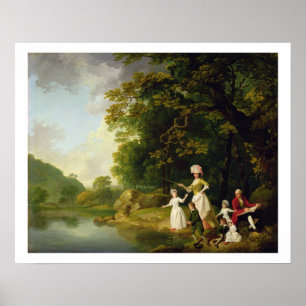 Póster George e Mary Browne com seu filho cinco mais velh