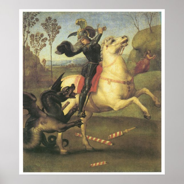 Póster George e o Dragão, 1505 Raphael (Frente)