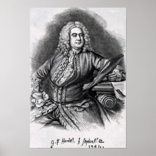 Póster George Frederick Handel, 1749