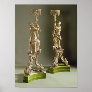 Póster George II chinoiserie torcheres, c.1750