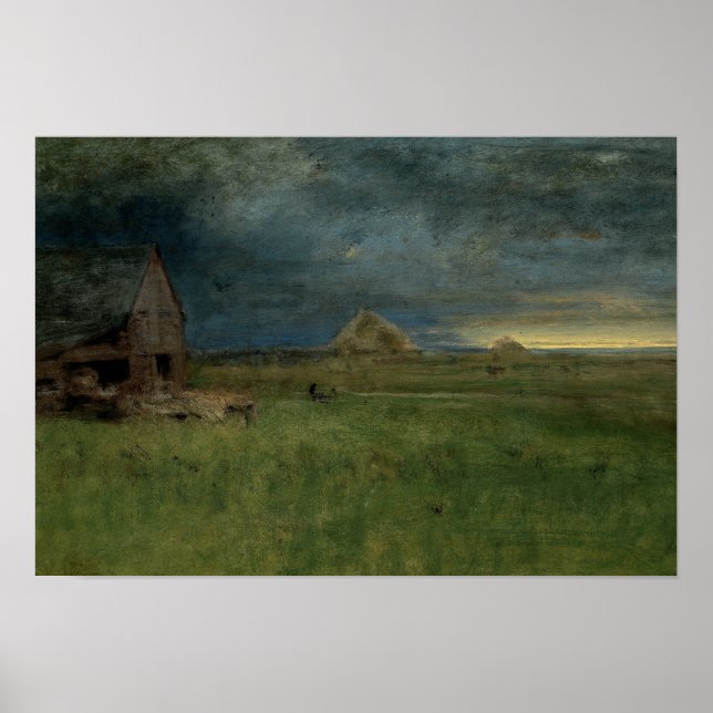 Poster George Inness - A Fazenda Solitário, Nantucket (Frente)