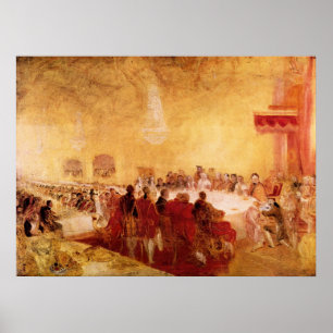 Póster George IV no banquete em Edimburgo por Joseph