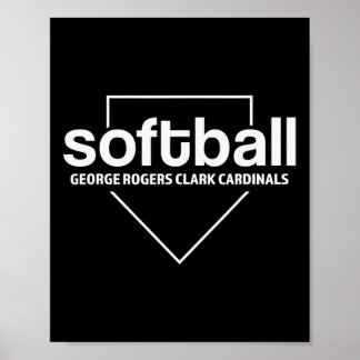 Poster George Rogers Clark Cardinals Softll Placa Base