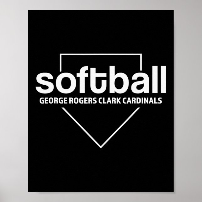 Poster George Rogers Clark Cardinals Softll Placa Base  (Frente)