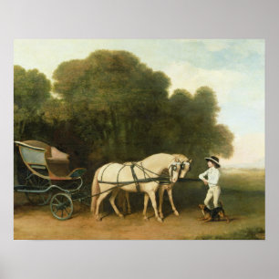 Póster George Stubbs um Phaeton com um par de Pon de
