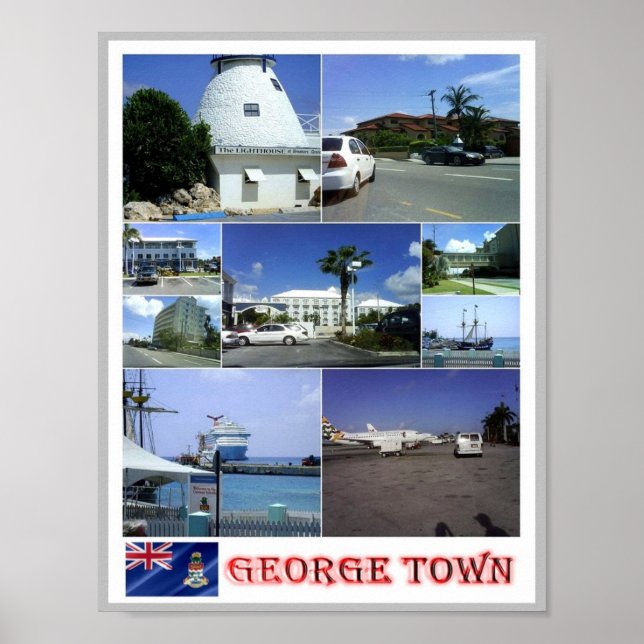 Poster George Town - Mosaico - Ilhas Cayman - (Frente)
