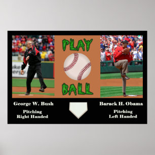 Poster George W Bush vs Barack H Obama