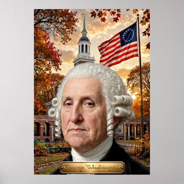 Poster George Washington: 1º Presidente dos EUA (Frente)