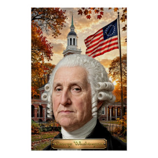 Póster George Washington: 1º Presidente dos EUA
