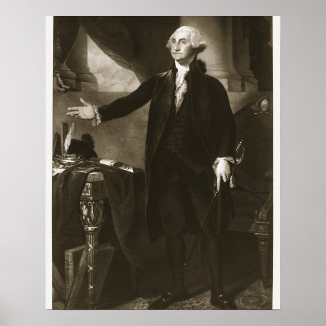 Póster George Washington, 1rua Presidente dos Estados Uni (Frente)
