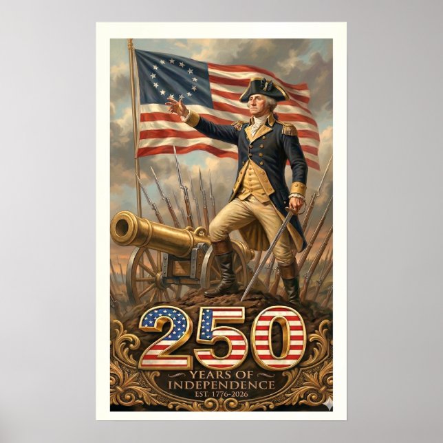 Poster George Washington: 250 Anos de Independência Comme (Frente)