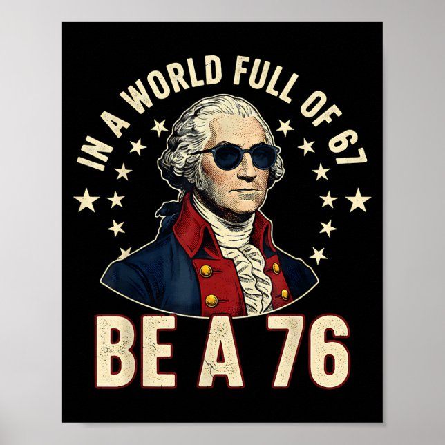 Poster George Washington 67 Meme No Mundo Cheio De 67  (Frente)