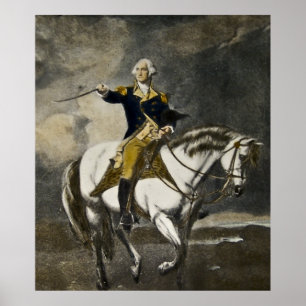 Póster George Washington a cavalo em Trenton