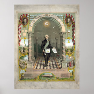 Poster George Washington como Freemason