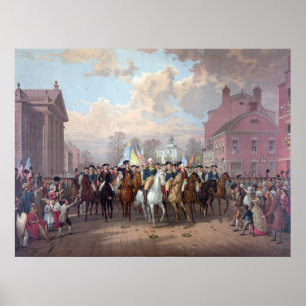 Póster "George Washington em Nova Iorque" poster/impressã