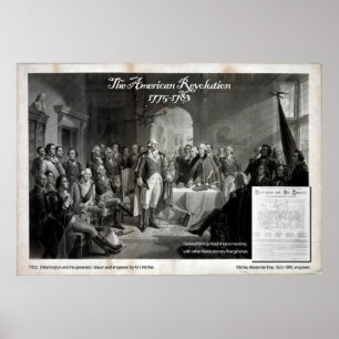Póster George Washington, guerra revolucionária