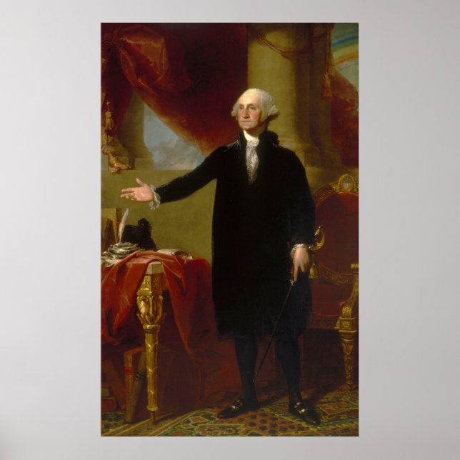Póster George Washington Lansdowne Retrato de Stuart (Frente)