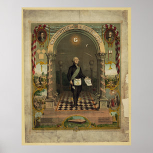 Poster George Washington maçónico