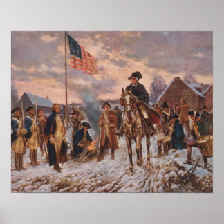 Poster George Washington no Valley Forge, Canvas