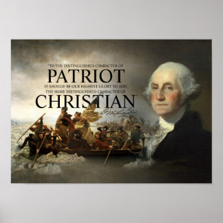 Póster George Washington, Patriota Cristão