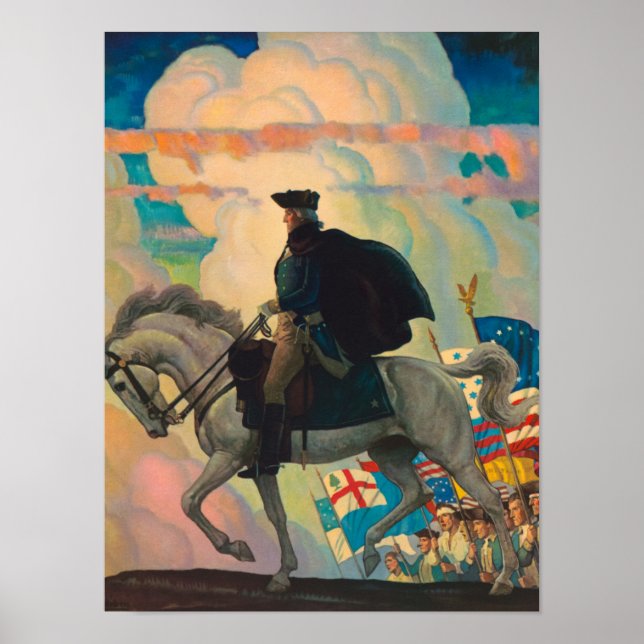 Poster George Washington por Newell Convers Wyeth (Frente)