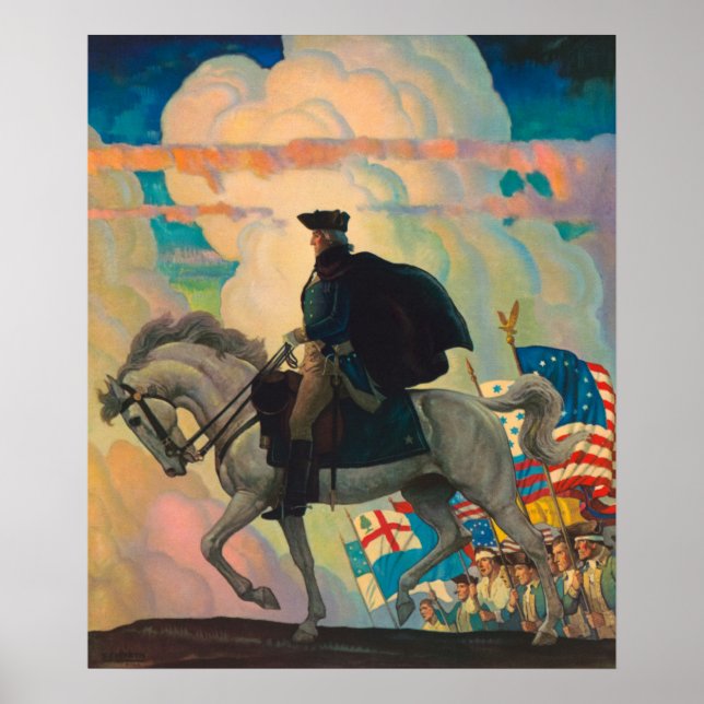Poster George Washington por Newell Convers Wyeth (Frente)