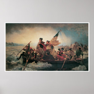 Póster George Washington que cruza o Delaware