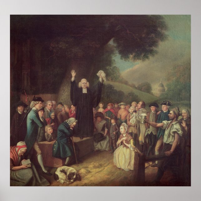 Póster George Whitefield pregando (Frente)